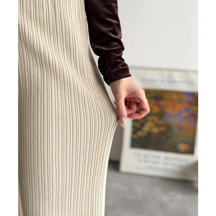 履き心地楽ちん＆スッキリ脚長魅せ。ランダムリブニットパンツ | Classical Elf  | 詳細画像24 