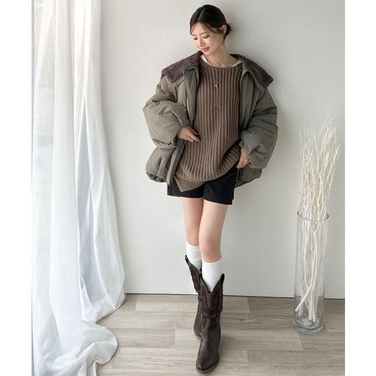 後ろ姿まで抜け感UP♪ケーブル編みバックデザイン×ルース片畦ビッグラグランニット… | Classical Elf  | 詳細画像27 