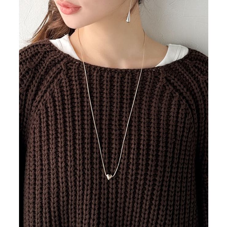 後ろ姿まで抜け感UP♪ケーブル編みバックデザイン×ルース片畦ビッグラグランニット… | Classical Elf  | 詳細画像40 