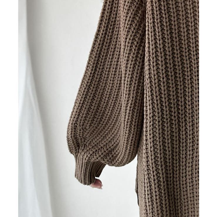後ろ姿まで抜け感UP♪ケーブル編みバックデザイン×ルース片畦ビッグラグランニット… | Classical Elf  | 詳細画像42 