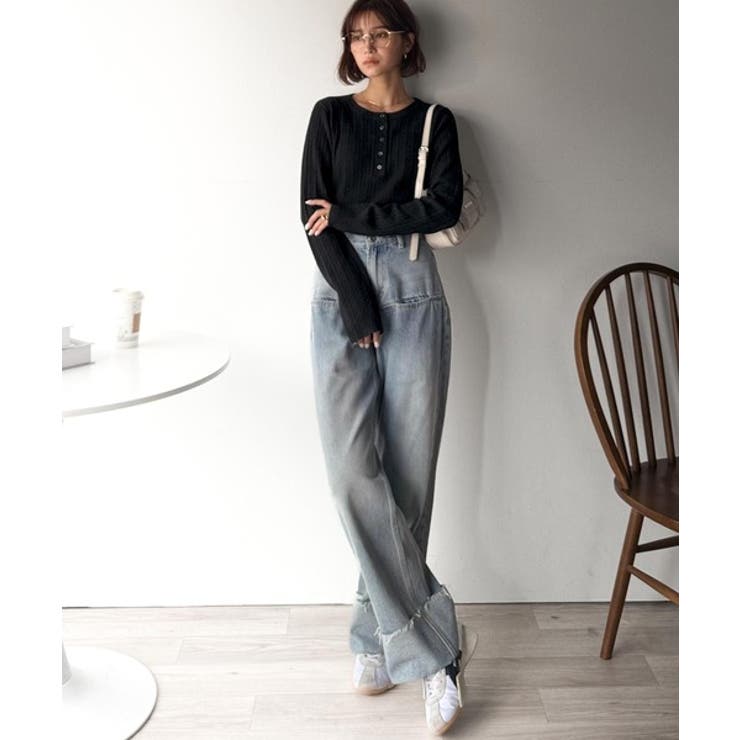 もっちり柔らかな風合い。ミニケーブル編みヘンリーネックニット（長袖） | Classical Elf  | 詳細画像18 