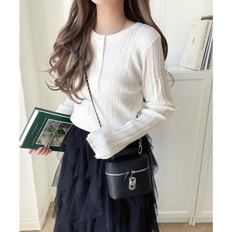 もっちり柔らかな風合い。ミニケーブル編みヘンリーネックニット（長袖） | Classical Elf  | 詳細画像3 