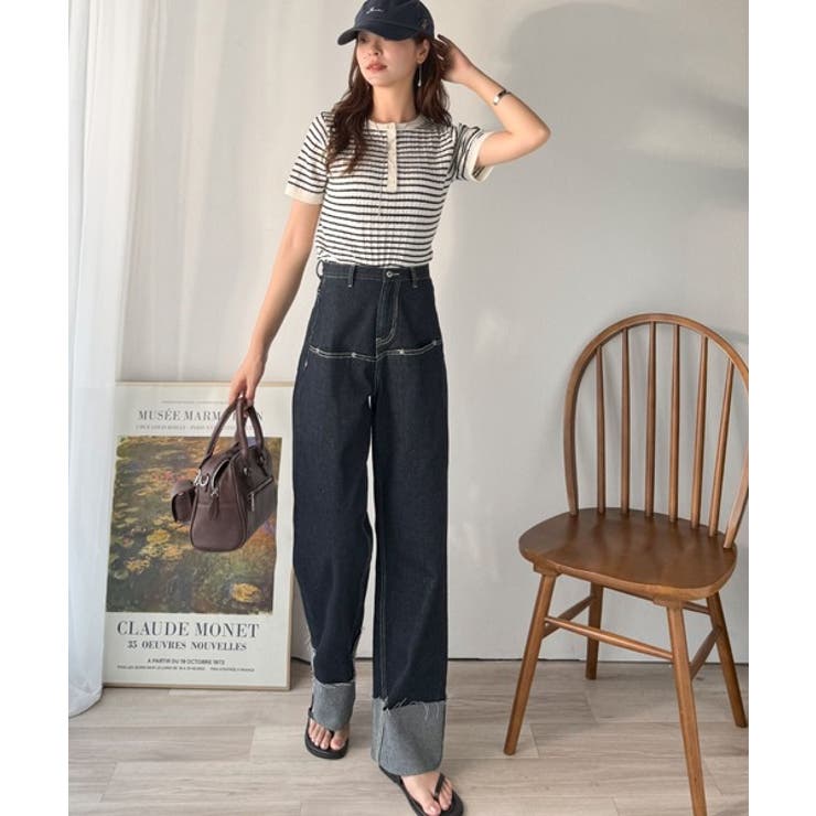 シンプルな心地よさ。半袖ヘンリーミニケーブルニット（半袖） | Classical Elf  | 詳細画像10 