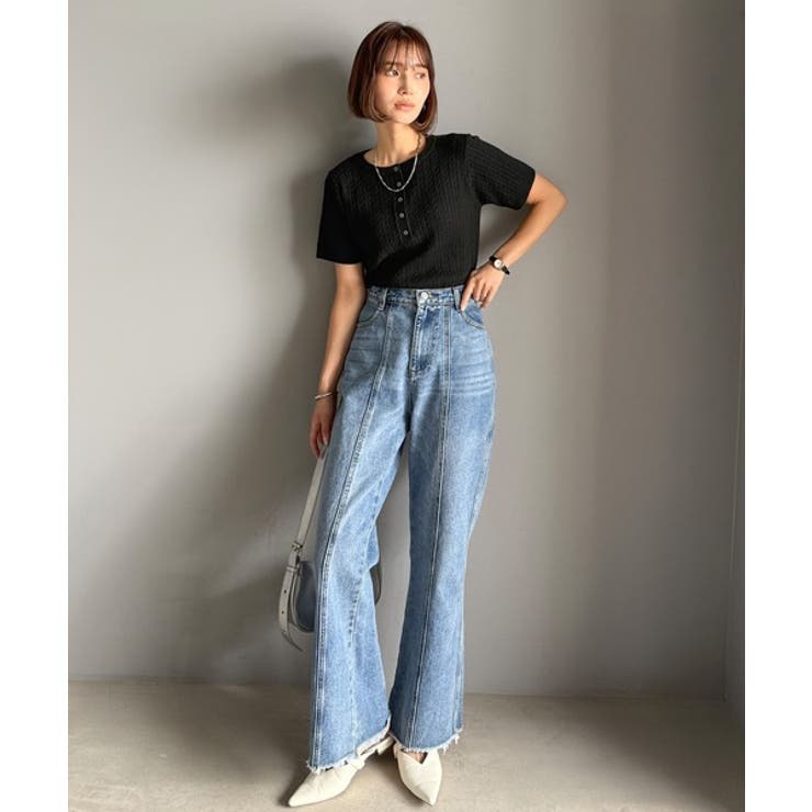 シンプルな心地よさ。半袖ヘンリーミニケーブルニット（半袖） | Classical Elf  | 詳細画像20 