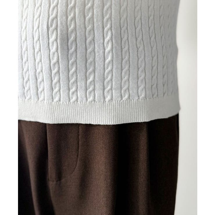シンプルな心地よさ。半袖ヘンリーミニケーブルニット（半袖） | Classical Elf  | 詳細画像31 
