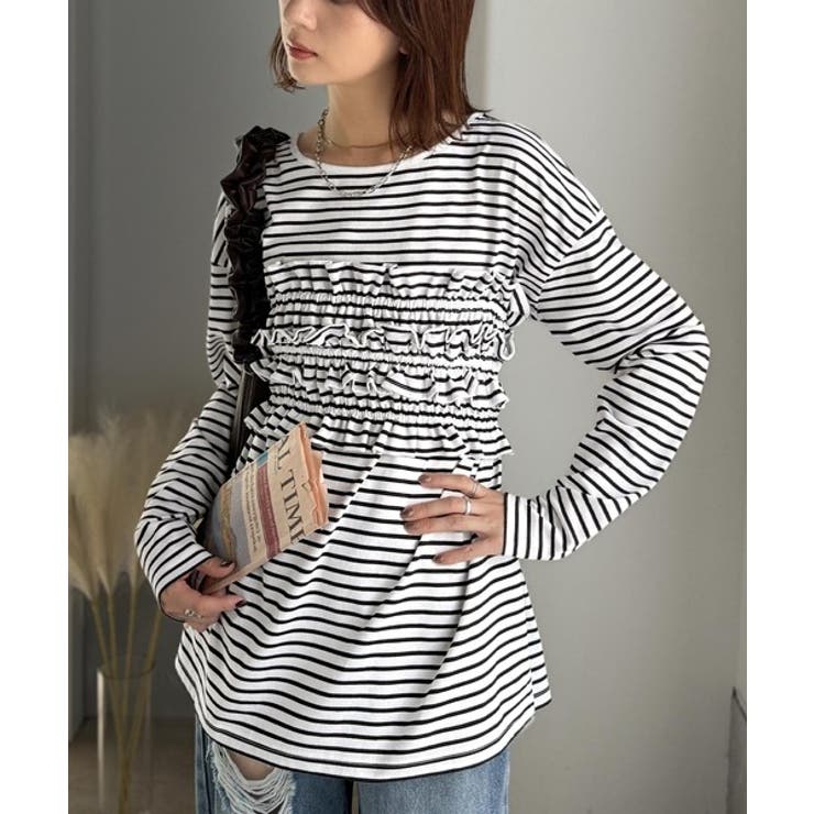 甘すぎない大人なフェミニン◎フリルビスチェベルトセットカットソートップス | Classical Elf  | 詳細画像5 