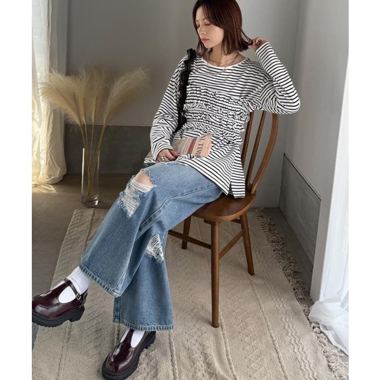 甘すぎない大人なフェミニン◎フリルビスチェベルトセットカットソートップス | Classical Elf  | 詳細画像6 