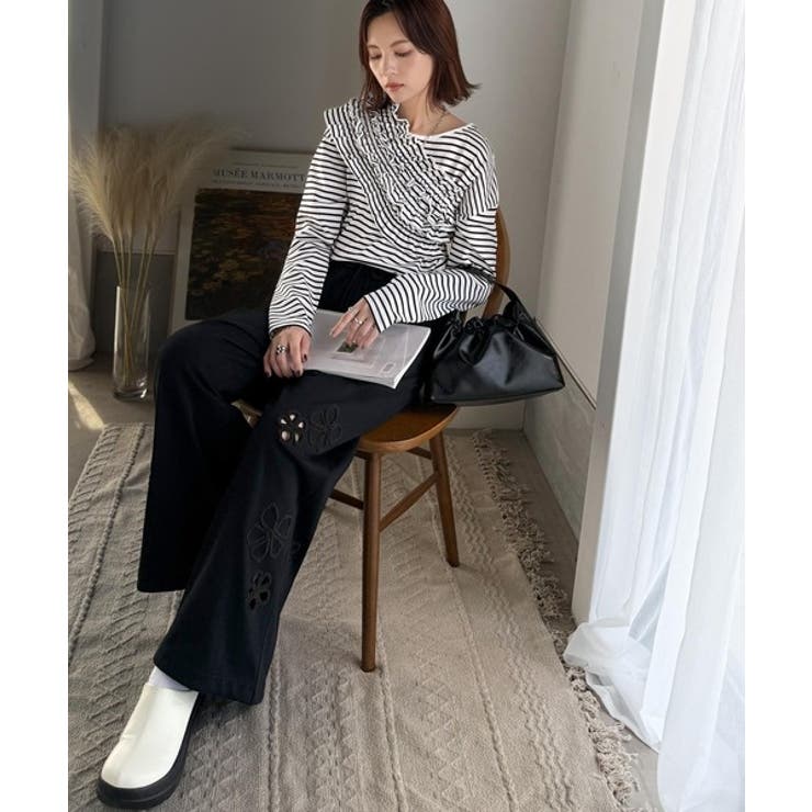 甘すぎない大人なフェミニン◎フリルビスチェベルトセットカットソートップス | Classical Elf  | 詳細画像9 