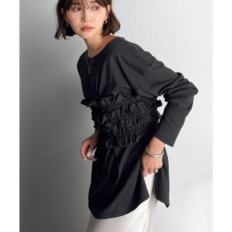 甘すぎない大人なフェミニン◎フリルビスチェベルトセットカットソートップス | Classical Elf  | 詳細画像11 