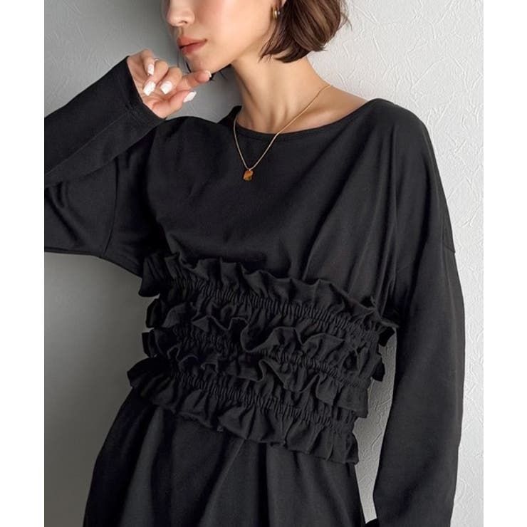 甘すぎない大人なフェミニン◎フリルビスチェベルトセットカットソートップス | Classical Elf  | 詳細画像12 