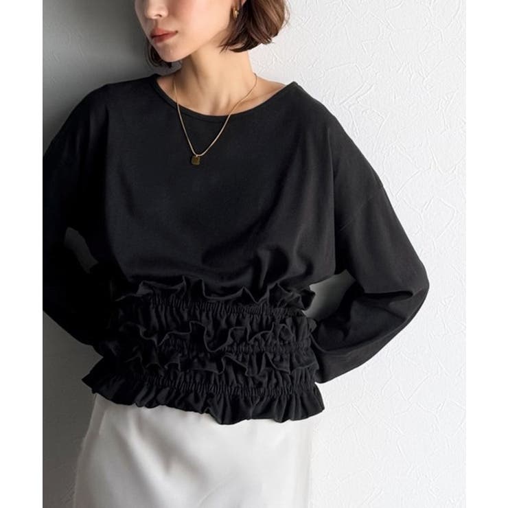 甘すぎない大人なフェミニン◎フリルビスチェベルトセットカットソートップス | Classical Elf  | 詳細画像14 