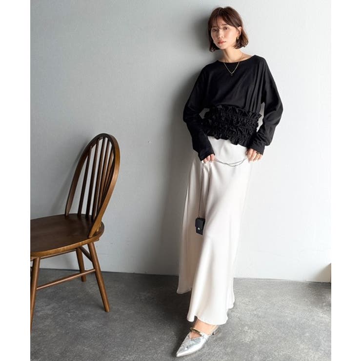 甘すぎない大人なフェミニン◎フリルビスチェベルトセットカットソートップス | Classical Elf  | 詳細画像15 