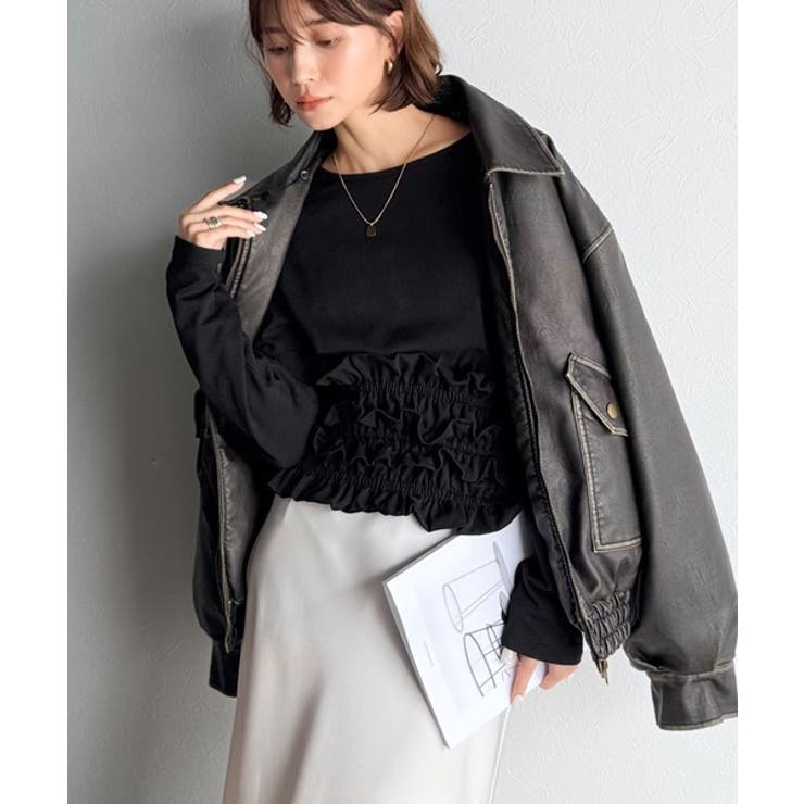 甘すぎない大人なフェミニン◎フリルビスチェベルトセットカットソートップス | Classical Elf  | 詳細画像18 