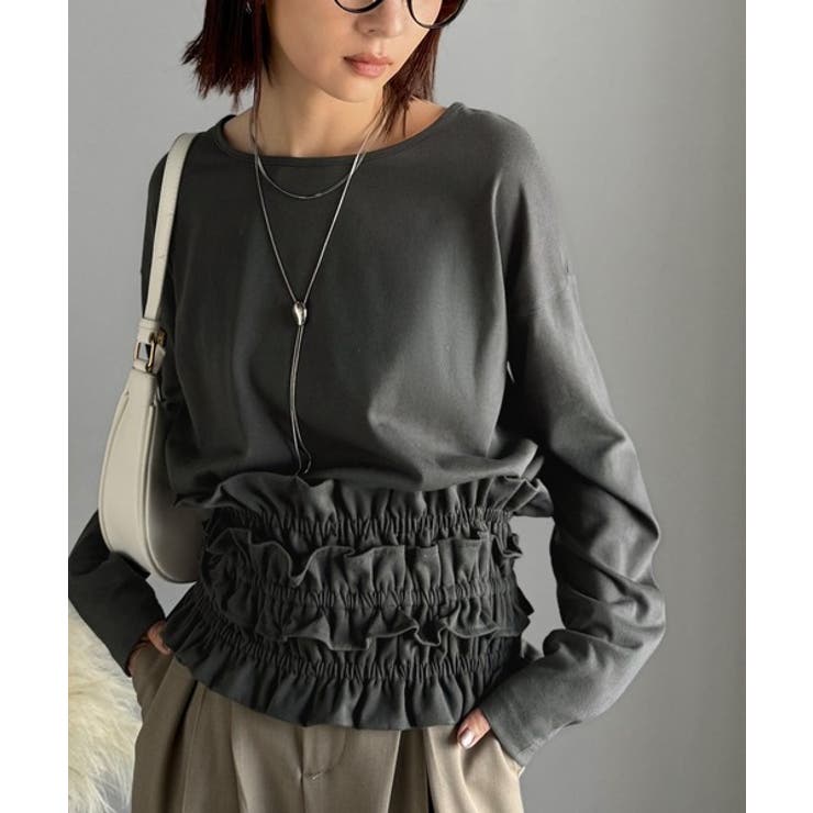 甘すぎない大人なフェミニン◎フリルビスチェベルトセットカットソートップス | Classical Elf  | 詳細画像31 