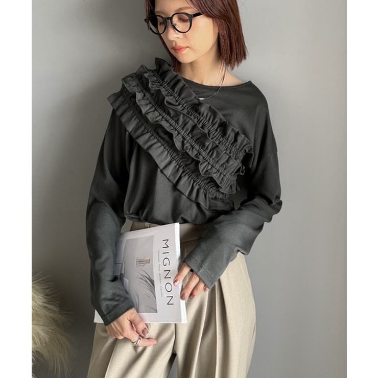 甘すぎない大人なフェミニン◎フリルビスチェベルトセットカットソートップス | Classical Elf  | 詳細画像34 