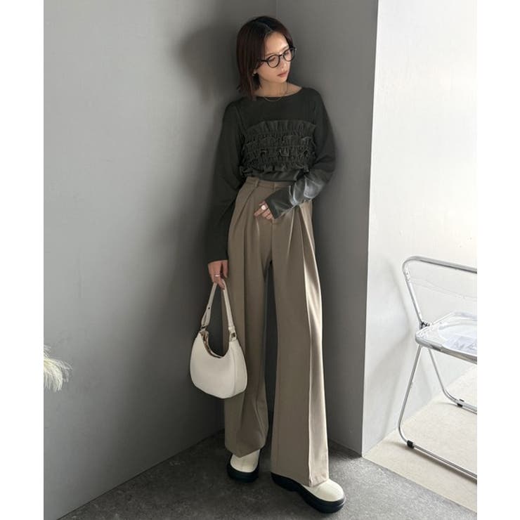 甘すぎない大人なフェミニン◎フリルビスチェベルトセットカットソートップス | Classical Elf  | 詳細画像35 