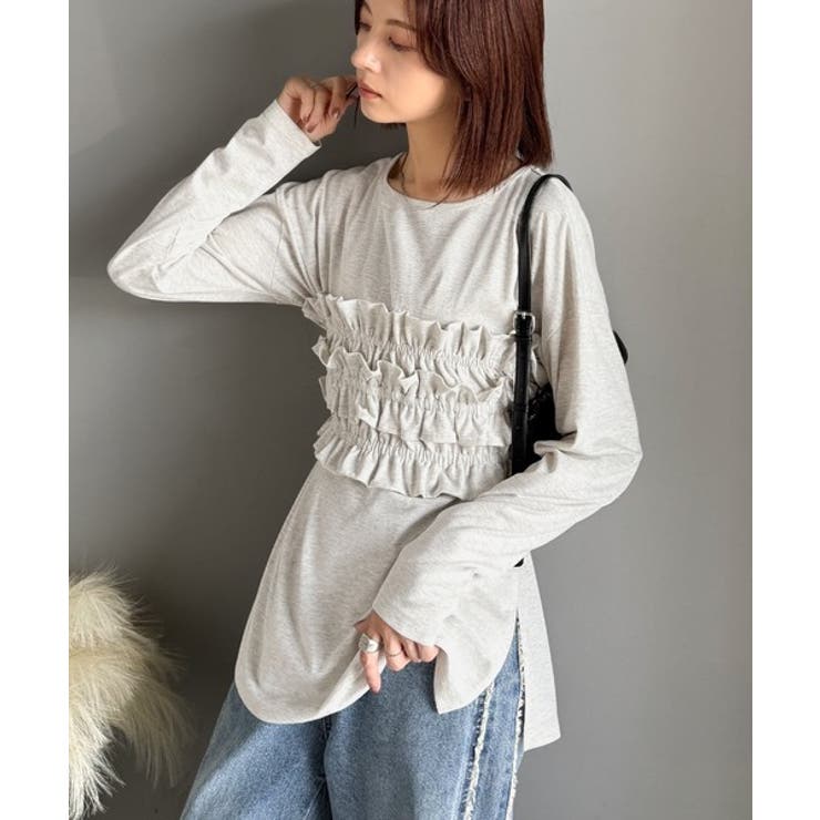 甘すぎない大人なフェミニン◎フリルビスチェベルトセットカットソートップス | Classical Elf  | 詳細画像41 