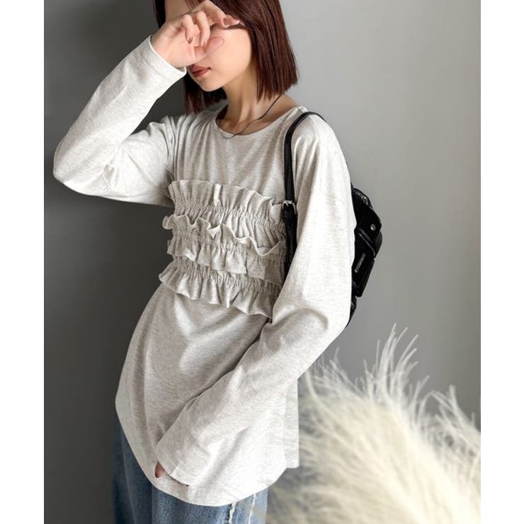 甘すぎない大人なフェミニン◎フリルビスチェベルトセットカットソートップス | Classical Elf  | 詳細画像43 