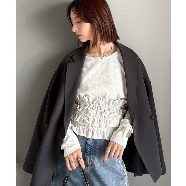 甘すぎない大人なフェミニン◎フリルビスチェベルトセットカットソートップス | Classical Elf  | 詳細画像44 