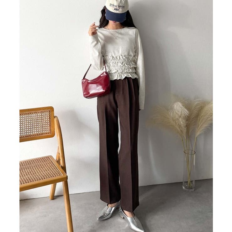 甘すぎない大人なフェミニン◎フリルビスチェベルトセットカットソートップス（長袖） | Classical Elf  | 詳細画像51 