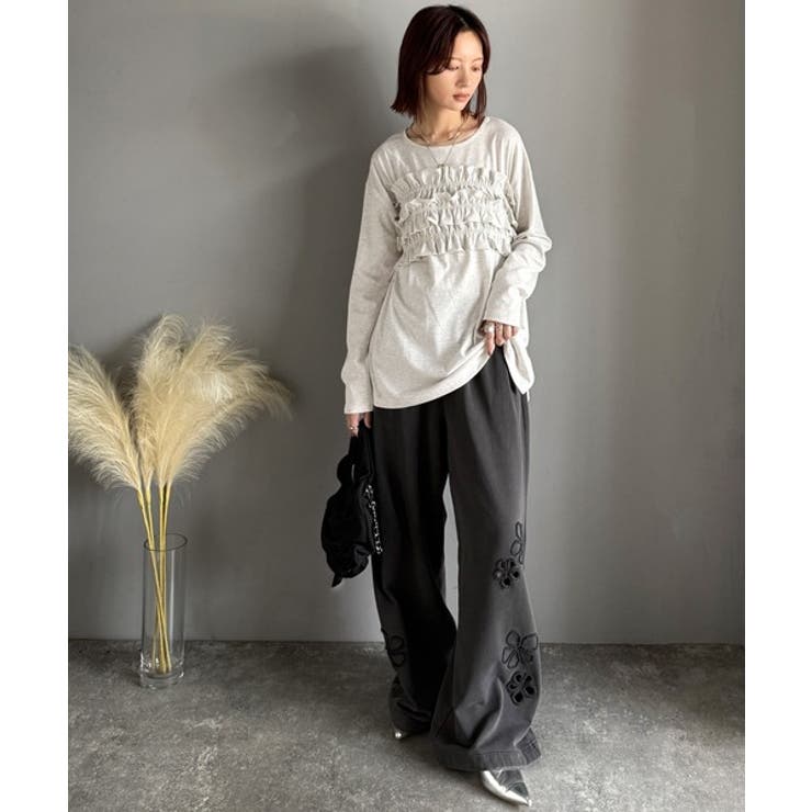 甘すぎない大人なフェミニン◎フリルビスチェベルトセットカットソートップス（長袖） | Classical Elf  | 詳細画像57 