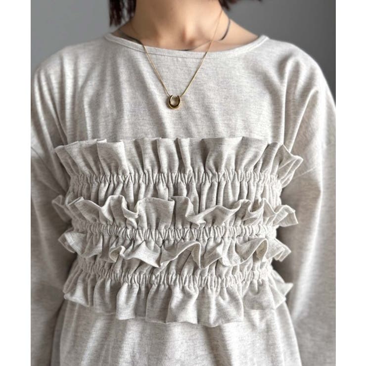 甘すぎない大人なフェミニン◎フリルビスチェベルトセットカットソートップス（長袖） | Classical Elf  | 詳細画像64 