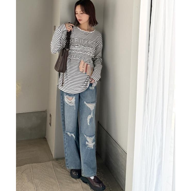 甘すぎない大人なフェミニン◎フリルビスチェベルトセットカットソートップス | Classical Elf  | 詳細画像4 