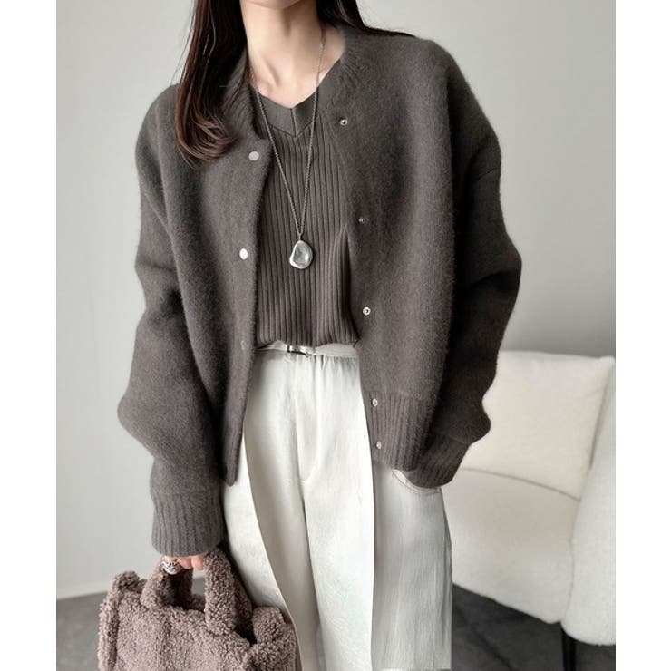 デコルテ美人。着映えVネックシンプルリブニット（長袖） | Classical Elf  | 詳細画像29 