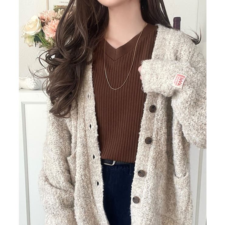 デコルテ美人。着映えVネックシンプルリブニット（長袖） | Classical Elf  | 詳細画像45 