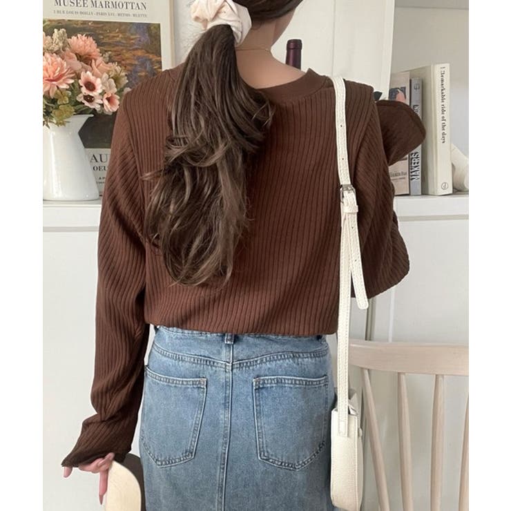 デコルテ美人。着映えVネックシンプルリブニット（長袖） | Classical Elf  | 詳細画像46 