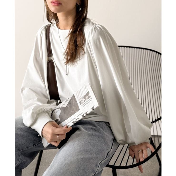 シルエットで差が付く、綺麗めスタイルの完成形◎袖先ボタンボリュームスリーブトップ… | Classical Elf  | 詳細画像6 