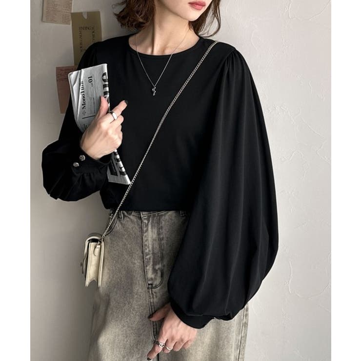 シルエットで差が付く、綺麗めスタイルの完成形◎袖先ボタンボリュームスリーブトップ… | Classical Elf  | 詳細画像15 