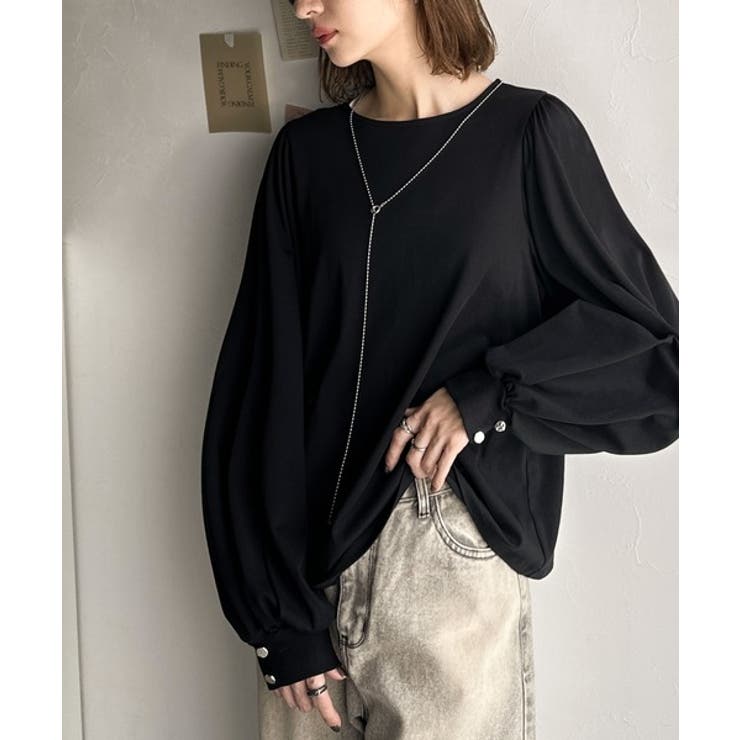 シルエットで差が付く、綺麗めスタイルの完成形◎袖先ボタンボリュームスリーブトップ… | Classical Elf  | 詳細画像16 