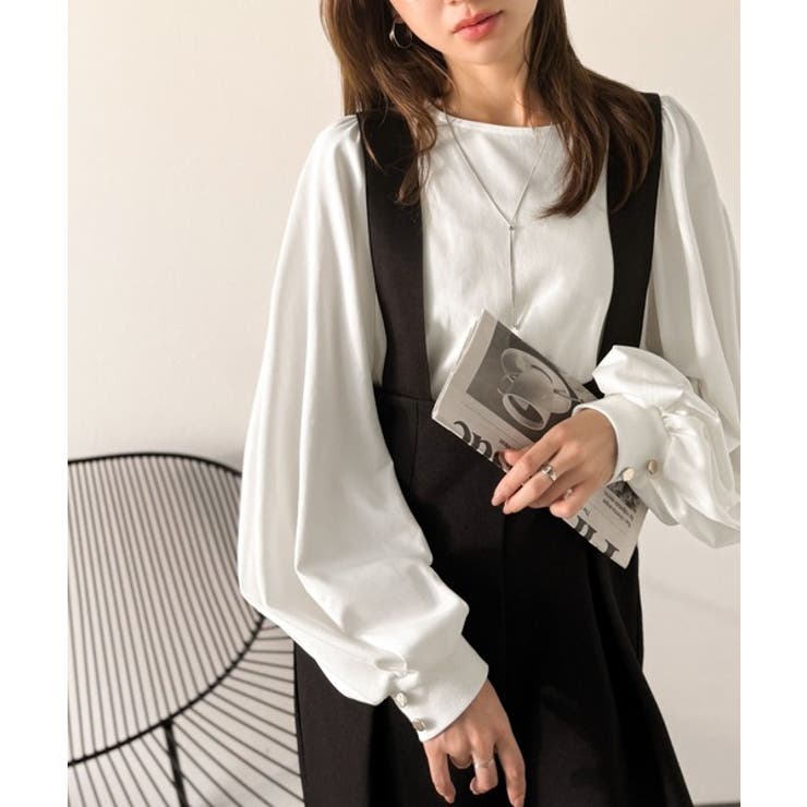 シルエットで差が付く、綺麗めスタイルの完成形◎袖先ボタンボリュームスリーブトップ… | Classical Elf  | 詳細画像2 