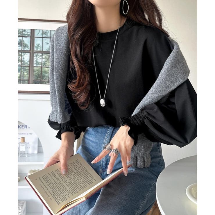 シーズンを彩るニュアンスカラー。キャンディスリーブカットジョーゼットブラウス | Classical Elf  | 詳細画像13 