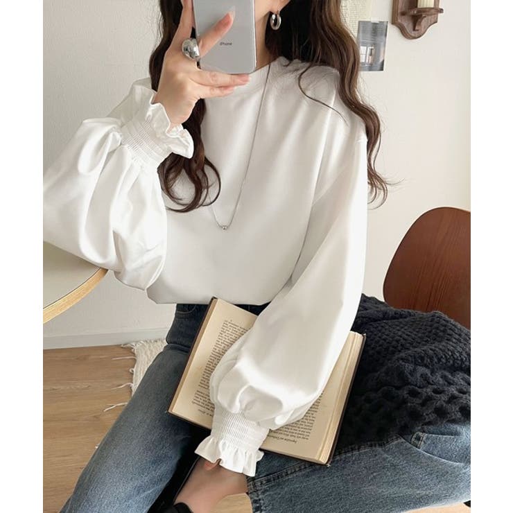 シーズンを彩るニュアンスカラー。キャンディスリーブカットジョーゼットブラウス | Classical Elf  | 詳細画像1 