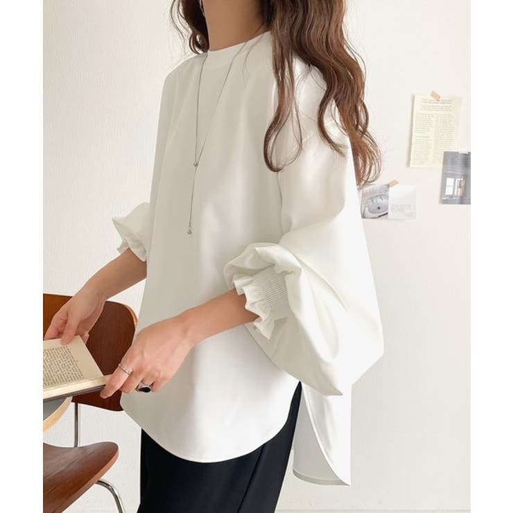 シーズンを彩るニュアンスカラー。キャンディスリーブカットジョーゼットブラウス | Classical Elf  | 詳細画像3 