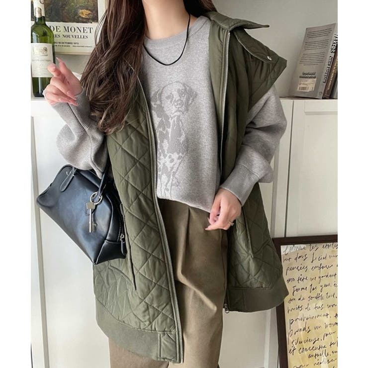 着心地抜群！大人かわいいスタイルに♪ダブルジャガード配色ダルメシアン柄ニット | Classical Elf  | 詳細画像15 