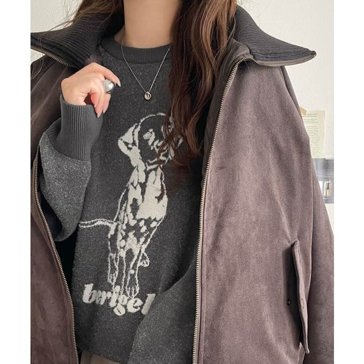 着心地抜群！大人かわいいスタイルに♪ダブルジャガード配色ダルメシアン柄ニット | Classical Elf  | 詳細画像22 