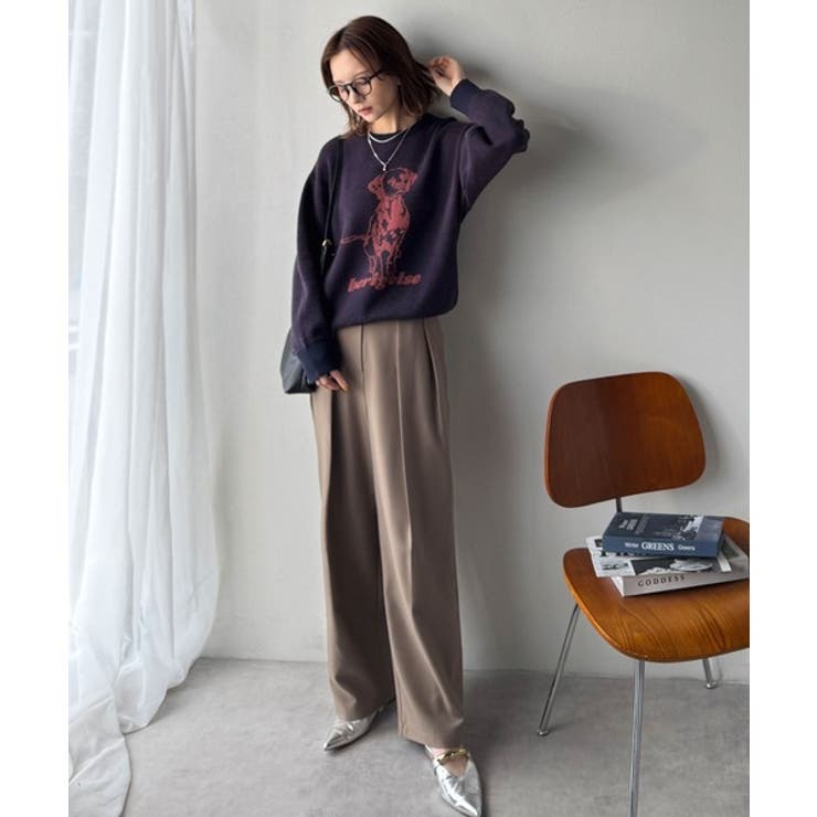 着心地抜群！大人かわいいスタイルに♪ダブルジャガード配色ダルメシアン柄ニット | Classical Elf  | 詳細画像32 