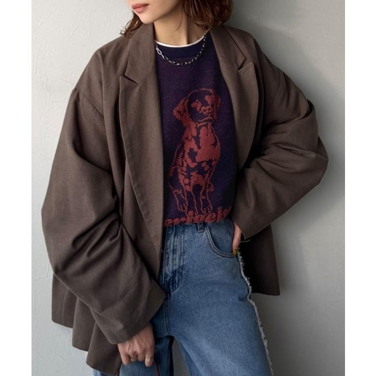 着心地抜群！大人かわいいスタイルに♪ダブルジャガード配色ダルメシアン柄ニット | Classical Elf  | 詳細画像37 