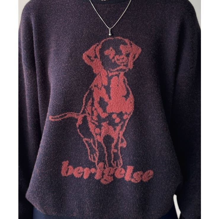 着心地抜群！大人かわいいスタイルに♪ダブルジャガード配色ダルメシアン柄ニット | Classical Elf  | 詳細画像39 