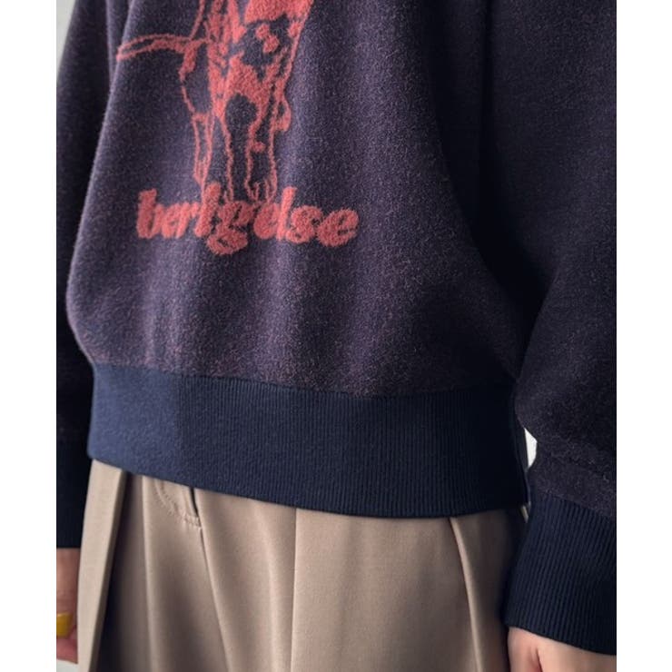 着心地抜群！大人かわいいスタイルに♪ダブルジャガード配色ダルメシアン柄ニット | Classical Elf  | 詳細画像42 