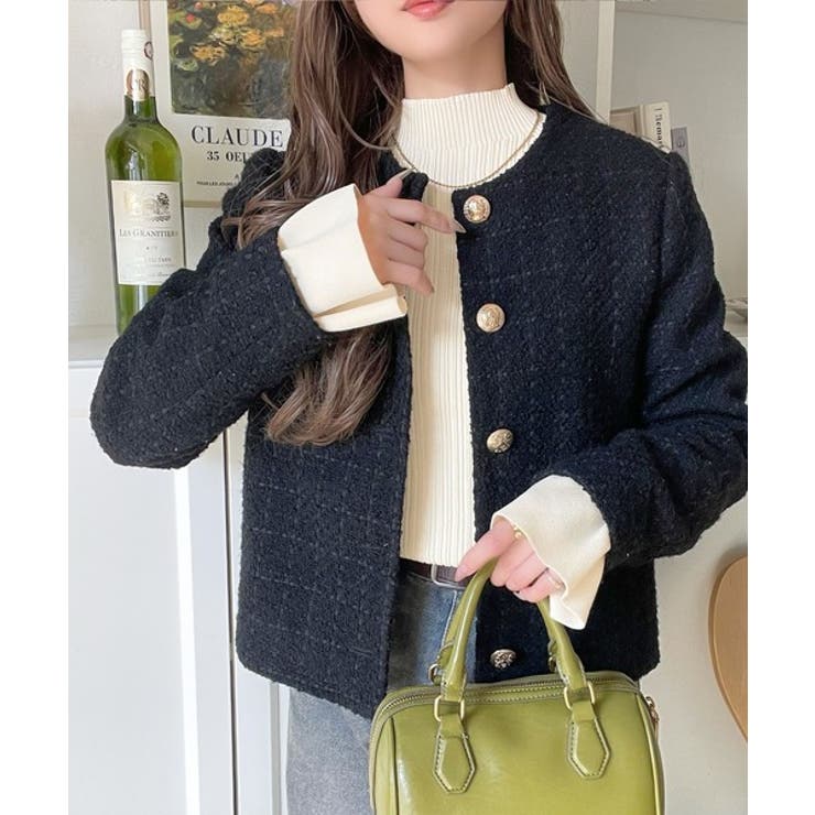 袖にキュン♪大人女子の旬顔トップス。ランダムリブ袖フレアモックネックプルオーバー… | Classical Elf  | 詳細画像8 