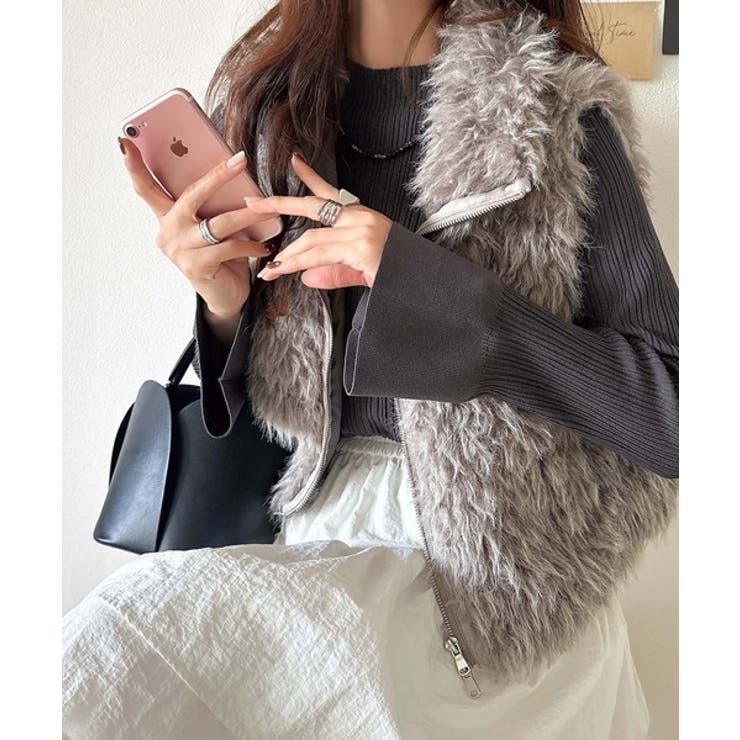 袖にキュン♪大人女子の旬顔トップス。ランダムリブ袖フレアモックネックプルオーバー… | Classical Elf  | 詳細画像22 