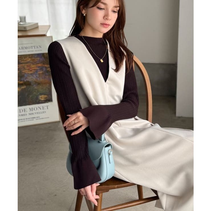 袖にキュン♪大人女子の旬顔トップス。ランダムリブ袖フレアモックネックプルオーバー… | Classical Elf  | 詳細画像28 