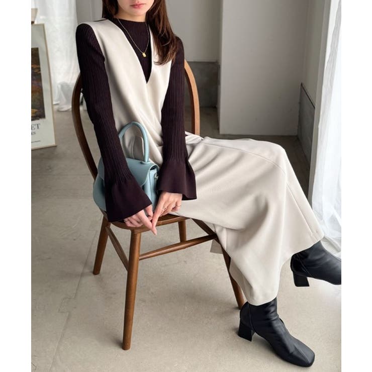 袖にキュン♪大人女子の旬顔トップス。ランダムリブ袖フレアモックネックプルオーバー… | Classical Elf  | 詳細画像29 