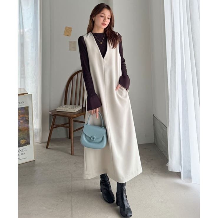 袖にキュン♪大人女子の旬顔トップス。ランダムリブ袖フレアモックネックプルオーバー… | Classical Elf  | 詳細画像30 