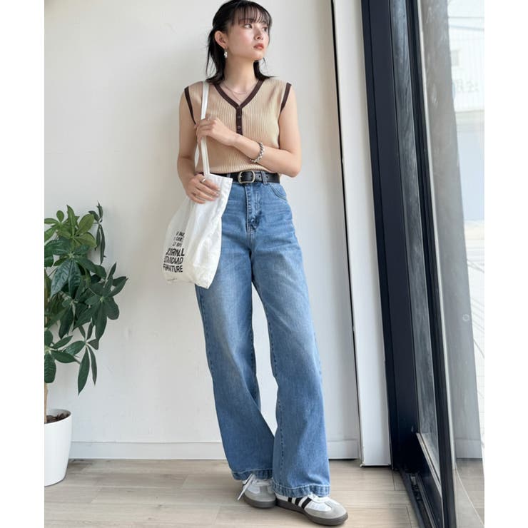 着回し力抜群！ストレッチが効いた前後2Way配色ニットリブタンク | Classical Elf  | 詳細画像30 