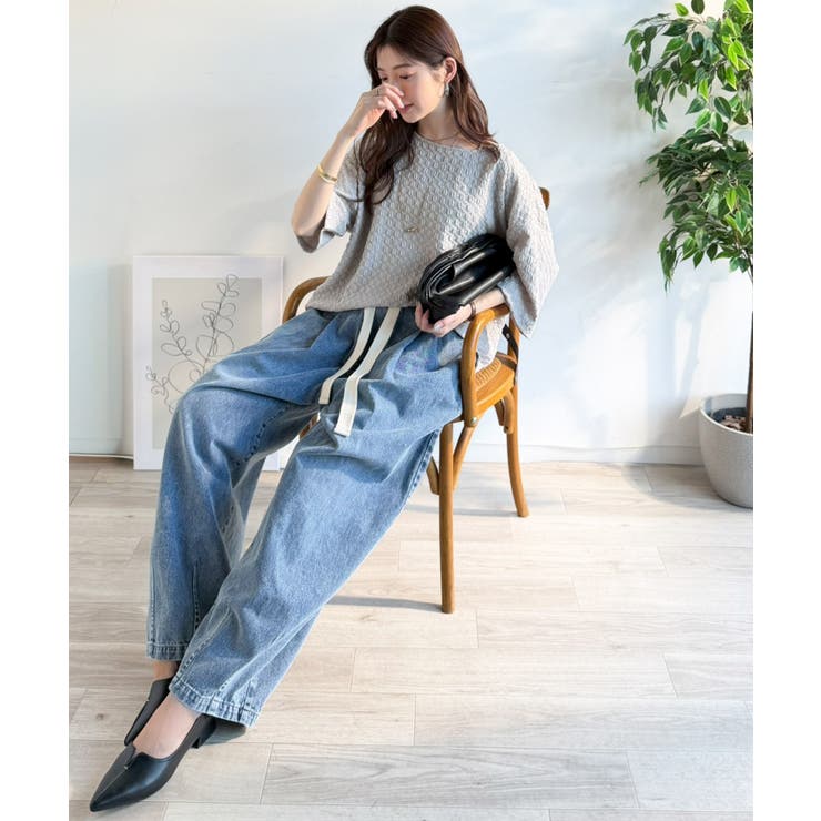 凹凸がコーデを上品に彩る♪前後差フクレジャガードドロストプルオーバー (半袖) | Classical Elf  | 詳細画像24 